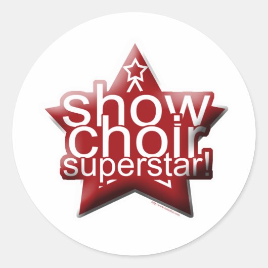 Show Choir Superstar! Ronde Sticker (Voorkant)