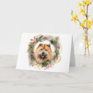 Show Christmas Wreath Feestelijke Pup Kaart
