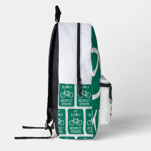 show concern for cyclists bedrukte rugzak (Links)