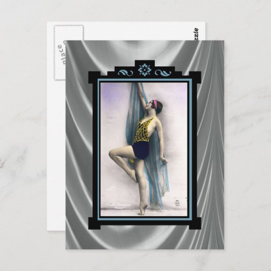 Show Girl Dancer Briefkaart (Voorkant / Achterkant)