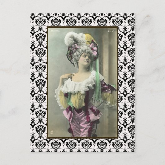 Show Girl Risque French Dancer Briefkaart (Voorkant)