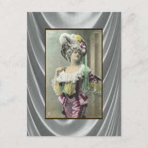 Show Girl Risque French Dancer Briefkaart