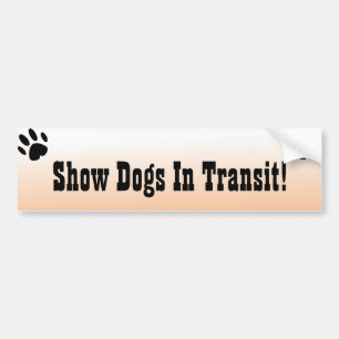Show honden in transito Bumpersticker
