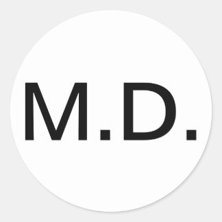 Show je medische diploma met trots ronde sticker