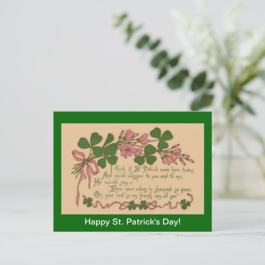 Show Je Shamrock St. Patrick's Day Briefkaart (Staand voorkant)