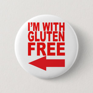 Show je steun voor je Gluten-Free geliefde! Ronde Button 5,7 Cm