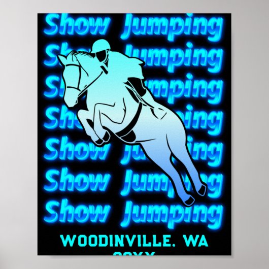Show Jumng Event Or Location Date Name T Shirt Poster (Voorkant)
