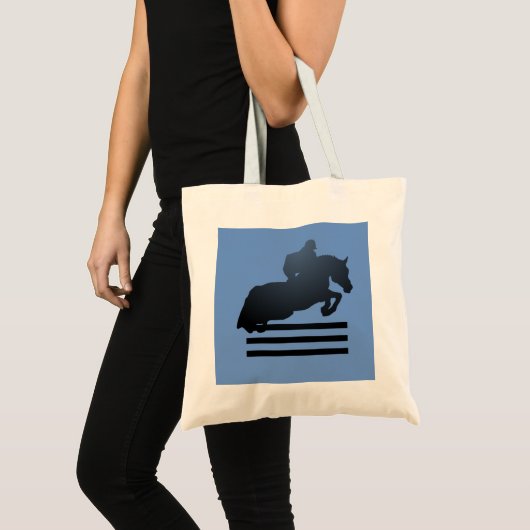Show jumper die een obstakel opruimt. tote bag (Voorkant (product))