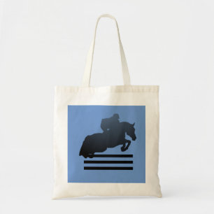 Show jumper die een obstakel opruimt. tote bag