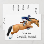 Show Jumper Equestrian Horse Kaart (Voorkant / Achterkant)