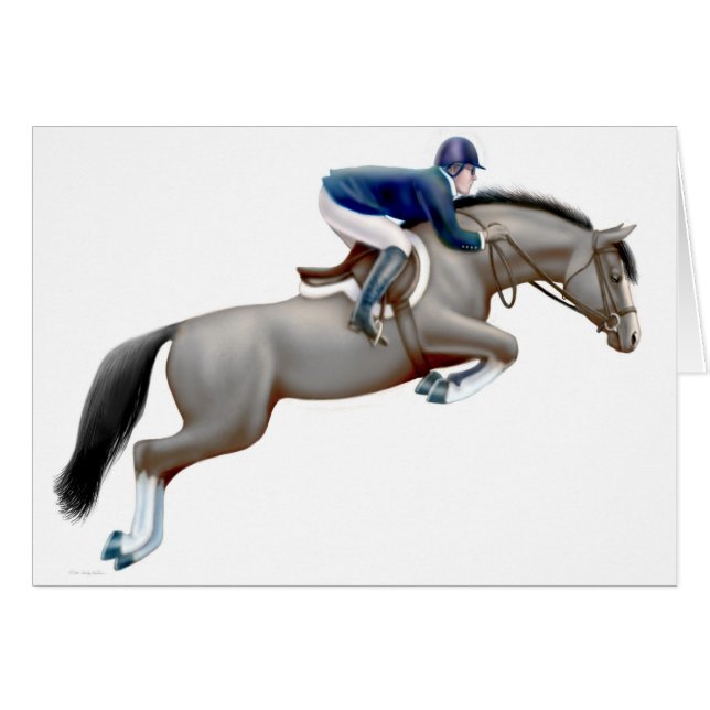 Show Jumper Grey Card (Voorkant Horizontaal)
