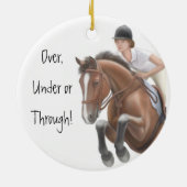 Show Jumper Horse Ornament (Achterkant)
