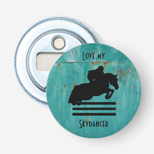 Show Jumper Silhouette voor paardenovers Button Flesopener