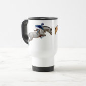 Show Jumping Horse Equestrian Travel Mug Reisbeker (Voorkant links)