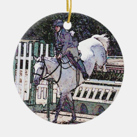 Show Jumping Horse Ornament (Voorkant)