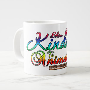Show Kindheid voor dieren Rainbow Typografie Extra Grote Beker