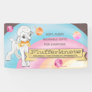 Show lammeren breien kroeshaak homespun spandoek