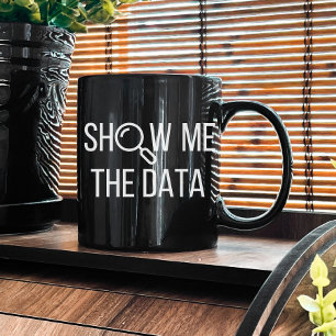 Show me de data, statistiek, informatica koffiemok