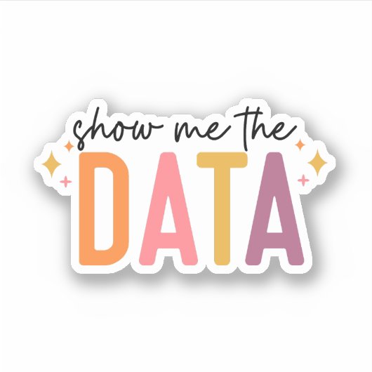 Show me de data Sticker, gedragsanalist ABA Sticker (Voorkant)