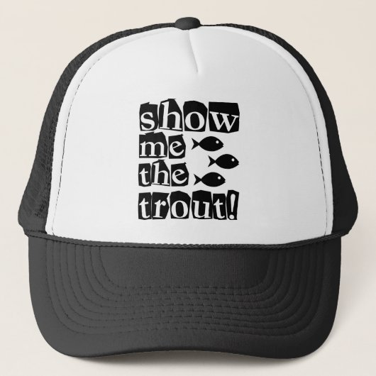 Show me de forel! trucker pet (Voorkant)