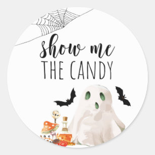 Show me de Ghost van de Waterverf van het Snoep Ronde Sticker