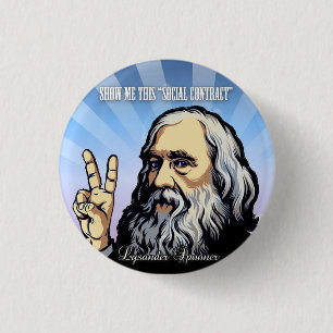 Show me dit "Sociaal Contract" Lysander Spooner Ronde Button 3,2 Cm