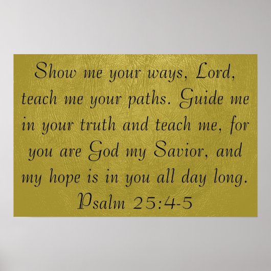 Show me je manier, Heer Bijbel poster (Voorkant)