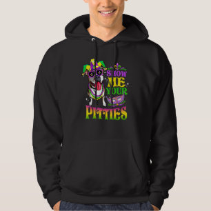 Show me je Pitties Dog Love Mardi Gras Pitbull Hoodie
