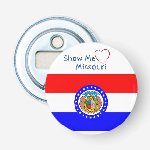 Show me Love Missouri Flag Button Flesopener