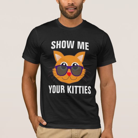 SHOW ME UW KATTEN grappige Mannen T-shirts (Voorkant)