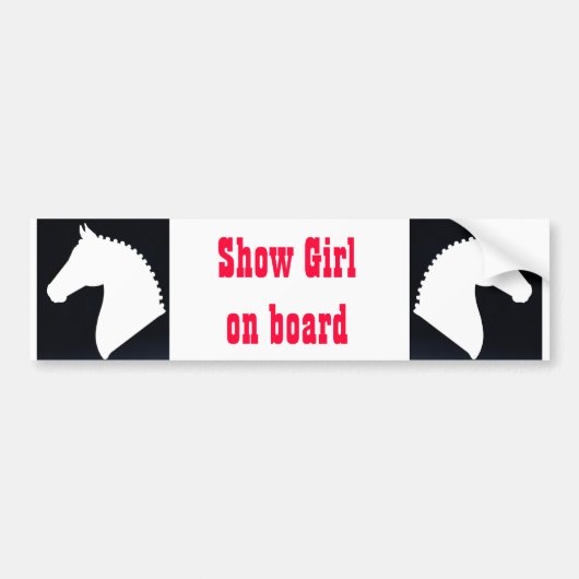 Show meisje-paardenkoek bumpersticker (Voorkant)