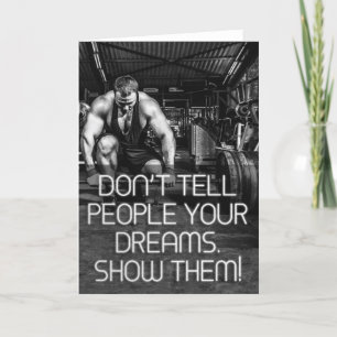 Show mensen je dromen - Workout Motivatie Kaart