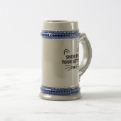 Show mij Uw Katten - Grijs/Blauw 22 oz Stein Bierpul (Voorkant rechts)