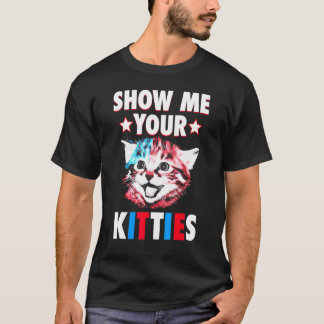 Show mij Uw Katten Kat Retro Zonneset T-shirt
