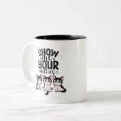 Show mij Uw Katten tweetone koffie Mok (Voorkant links)