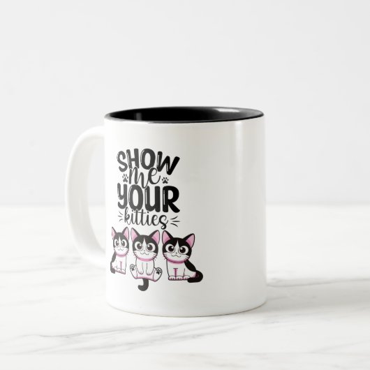 Show mij Uw Katten tweetone koffie Mok (Voorkant links)