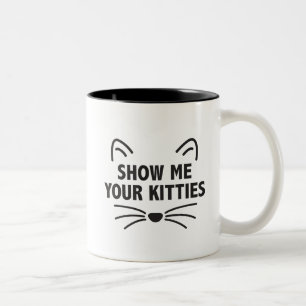 Show mij Uw Katten - Zwarte 11 oz tweetone Mok