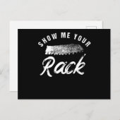 Show mij Uw Rack | Funny Smoked BBQ Ribs Lover Feestdagenkaart (Voorkant / Achterkant)