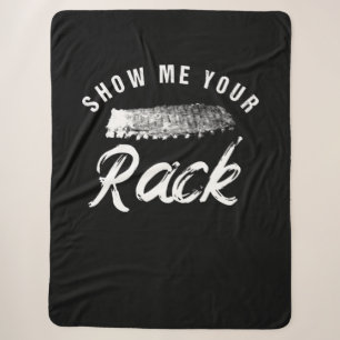 Show mij Uw Rack Funny Smoked BBQ Ribs Lover Sherpa Deken