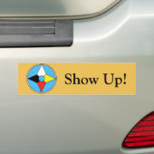 Show omhoog! Schilden Bumpersticker (Op auto)