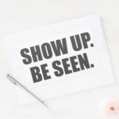 Show omhoog. Zie je. Rechthoekige Sticker (Envelop)