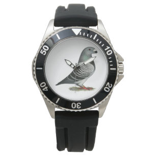 Show Racer Blue Checker Pigeon Horloge