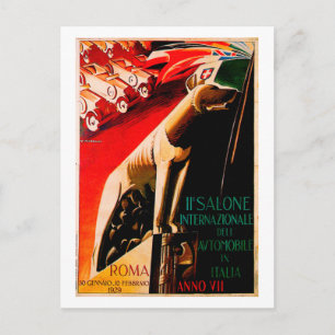Show Roma-auto ~  1929 Automobiel AD Briefkaart