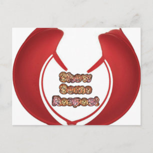Show sommige respecteren art print briefkaart