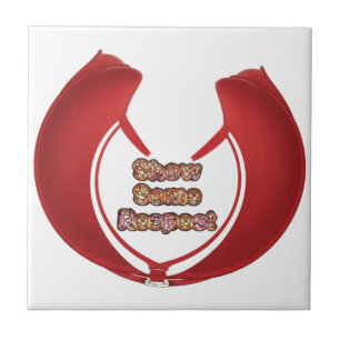 Show sommige respecteren art print tegeltje