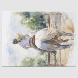 Show springen eventing paard decoupage tissuepapier