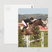 Show springpaard en rijder briefkaart (Voorkant / Achterkant)