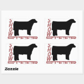 Show Steer Rechthoekige Sticker (Vel)