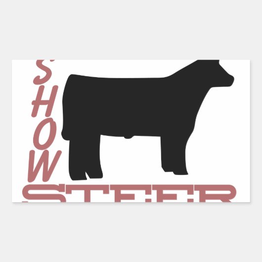 Show Steer Rechthoekige Sticker (Voorkant)