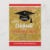 Show stopper Class Reunion invitation post card (Devant)